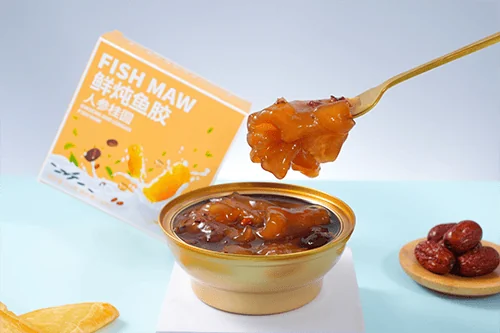 Bowled Ginseng & Longan Instant Fish Maw Dessert Soup Nourish The Spleen And Lungs