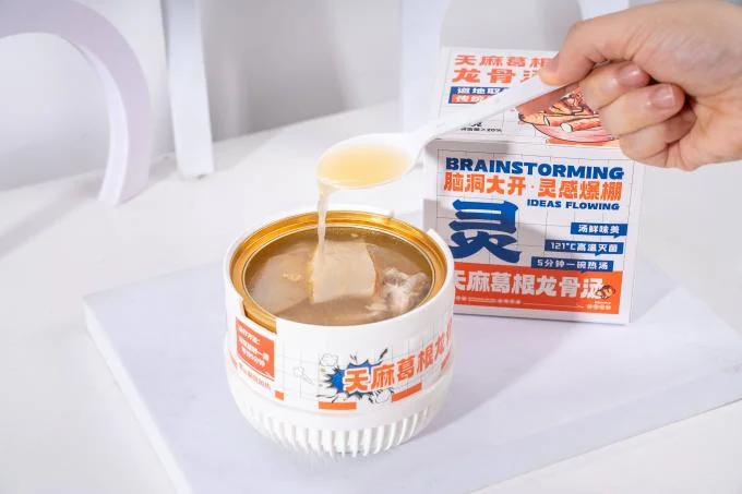 Chinese Herbal Bone Broth with Gastrodia & Kudzu Root Restorative Superfood for Nervous System Balance & Holistic Wellnes