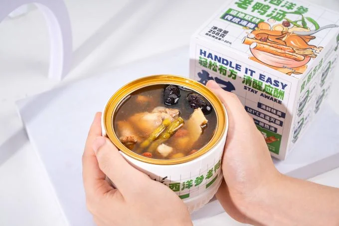 Dendrobium & American Ginseng Duck Soup Nourishing Herbal Broth for Immunity Energy Boost & Overall Wellness with Rich Collagen