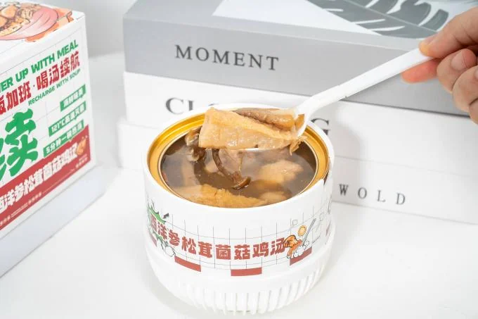 Ready-to-Eat Nourishing Meal Functional Chicken Soup with Ginseng and Wild Mushrooms Clean Comforting Ready to Eat Nourishing Herbal Broth for Strength Wellness