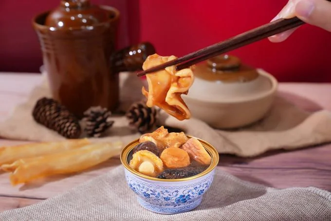 Immune Support Golden Abalone Fish Maw Soup Premium Collagen Rich Chinese Wellness Broth for Anti-Aging  Immune Support