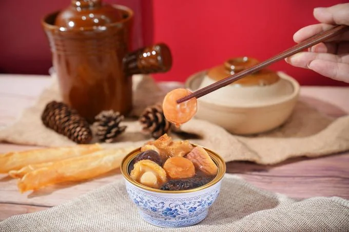 Immune Support Golden Abalone Fish Maw Soup Premium Collagen Rich Chinese Wellness Broth for Anti-Aging  Immune Support