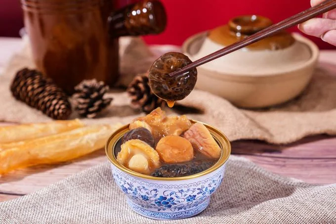 Immune Support Golden Abalone Fish Maw Soup Premium Collagen Rich Chinese Wellness Broth for Anti-Aging  Immune Support