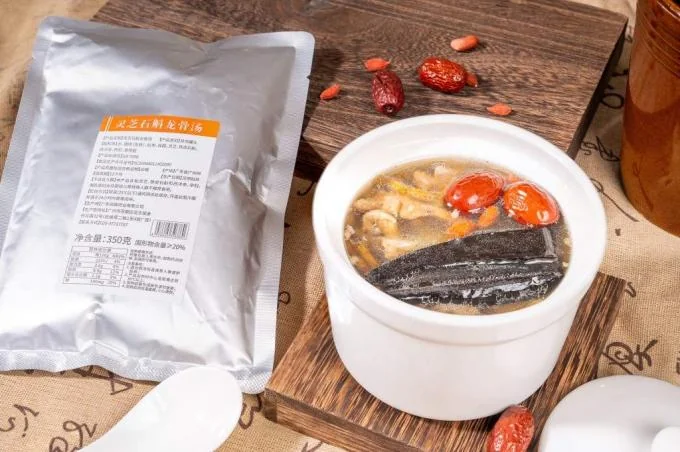 Healthiest Instant Ganoderma Dendrobium Dragon Bone Soup Medicine Diet Combination