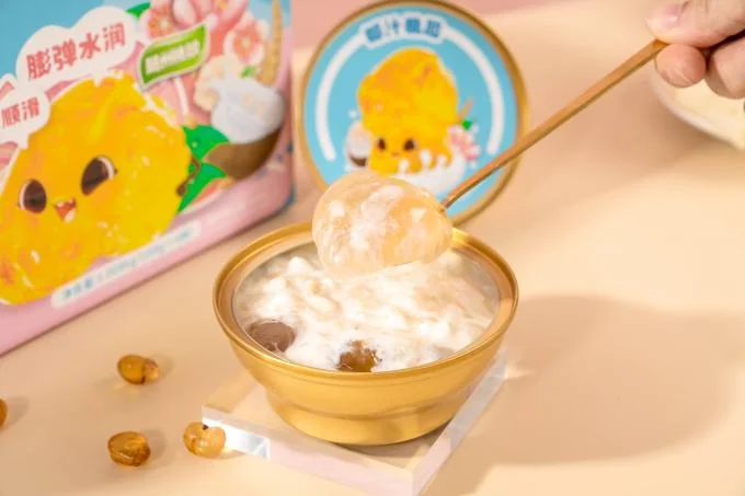 Coconut Milk Papaya Peach Gum Dessert Gorgon Fruit Seed Refreshing Snow Bird'S Nest