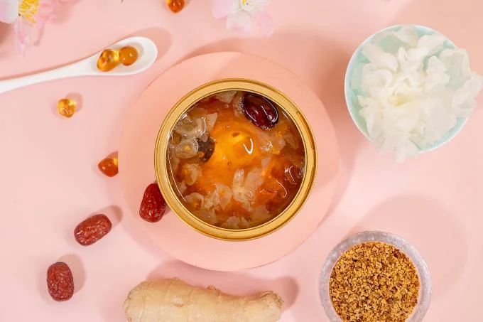 Ginger Jujube Stewed Peach Gum Dessert Collagen Instant Food