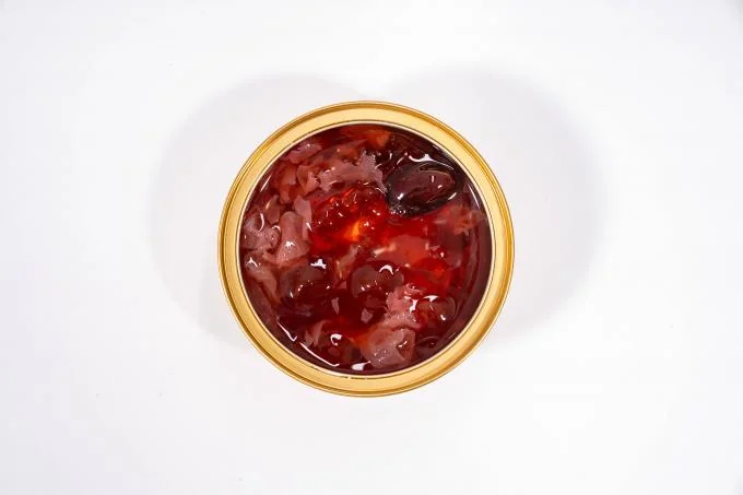 Gelée de gomme de pêche Zero Addition Rose Resep Dessert aux champignons blancs 168g