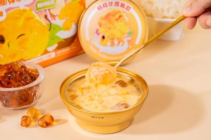 Cantonese Mango Pomelo Sago Peach Gum Dessert Chinese Sweet Soup FDA Approved