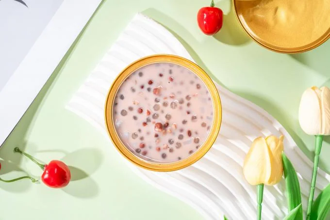 Milk Red Bean Sago Dessert 168g Ready to Eat Functional Snack with Plant Protein and Fiber Low Sugar Clean Label Comfort Food for Daily Nourishment and OEM