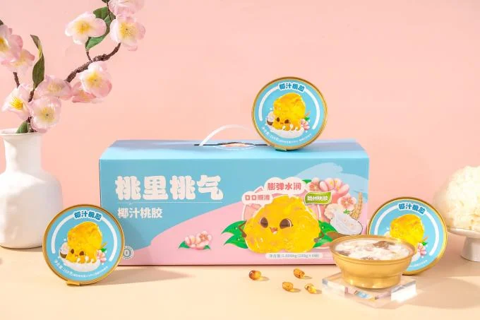 Coconut Juice Peach Gum Gift Box Portable For Gift Giving And Personal Sweet And Moist