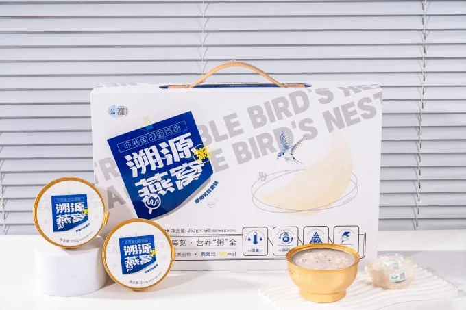 Ιχνηλασιμότητα χυλού Bird's Nest με πλούσιο άρωμα καρύδας, εισαγόμενο από την Ινδονησία.