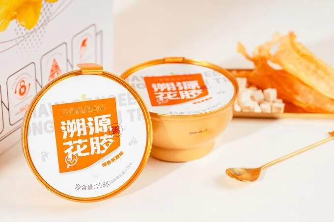 Confezione regalo di porridge di vescica natatoria di pesce tracciabile, al gusto di avena e cocco, nutriente e ricco di collagene.