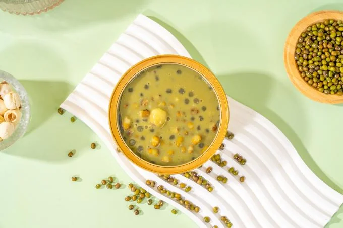 Ready to Eat Pandan Mung Bean Dessert detox drink ODM Summer cooling Plant based Pandan Mung Bean Cooling Dessert Vegan friendly Detox drink