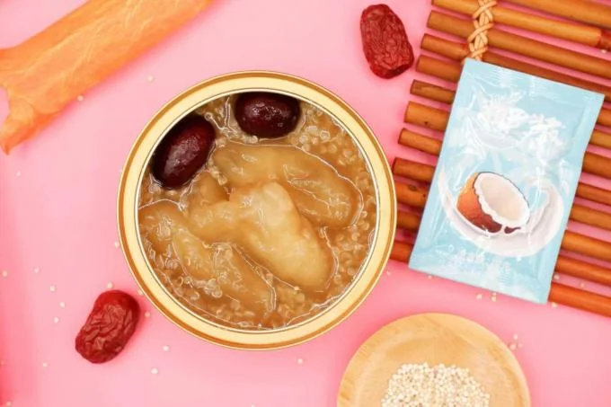 ZeaGrove , Stewed Fish Maw with Red Date and Qunioa , Nourish blood and calm nerves , No additives , Natural and healthy