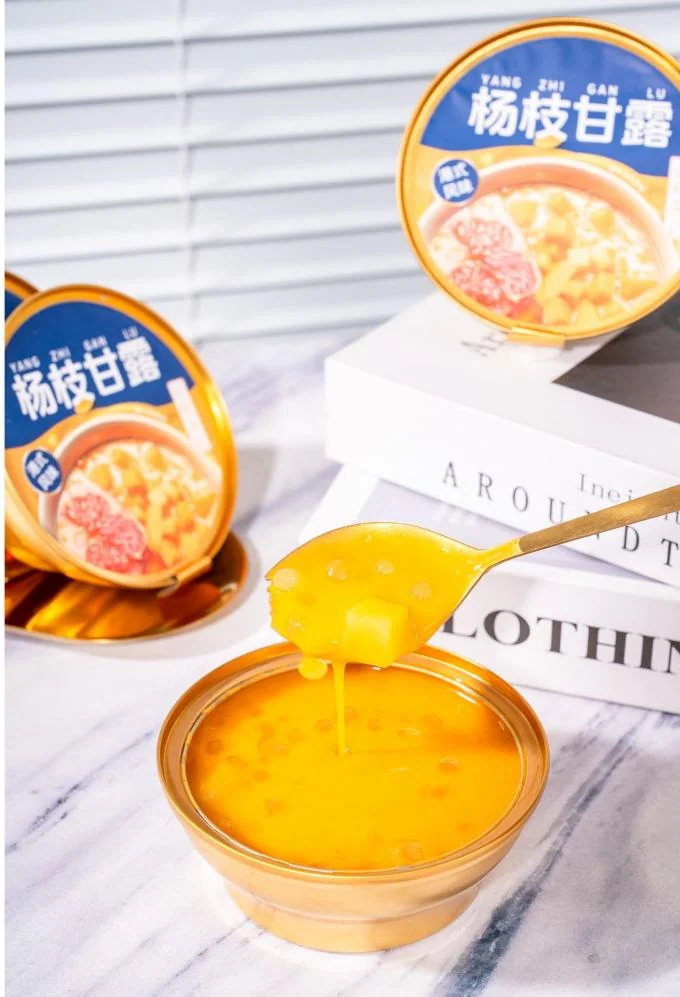 Instant Mango Sago Pomelo Tropical Fruit Sago Dessert Mango Sago Dessert In Can Mango Sago With Fresh Fruits Zero Additives