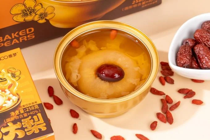 Beauty and Wellness Food Instant Tremella Pear Soup With Aged Tangerine Peel Plant-Based Collagen Dessert Low Sugar No Preservatives Gut Health Support