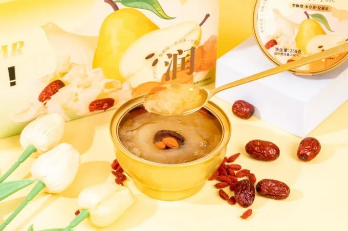 Instant Bird's Nest Tremella Pear Soup Ready-to-Eat Collagen Dessert Natural Low Sugar No Preservatives