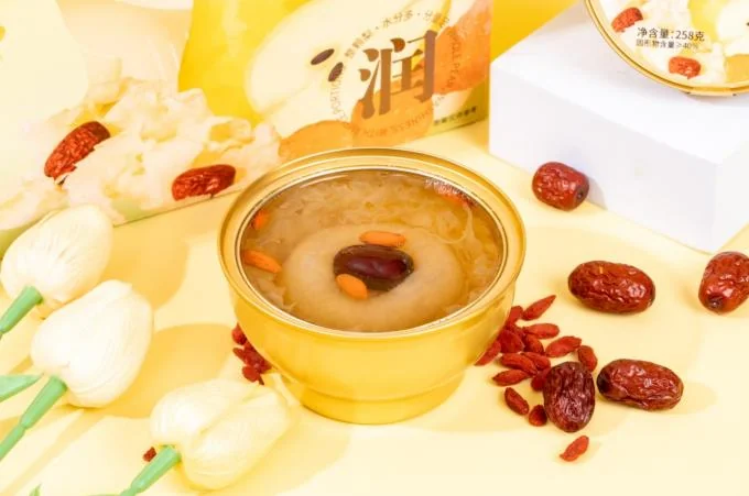 Premium Bird's Nest With Snow Fungus Pear Natural Superfood No Additives Healthy Skin Immunity Boost
