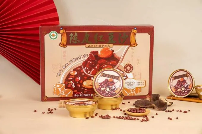 Plant-based stomach-nourishing red bean paste dessert Chenpi Red Bean Paste 168g Ready to Eat Plant Based Low Sugar Supports Digestion Nourishing Traditional Dessert