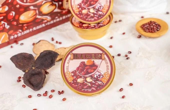 Plant-based stomach-nourishing red bean paste dessert Chenpi Red Bean Paste 168g Ready to Eat Plant Based Low Sugar Supports Digestion Nourishing Traditional Dessert