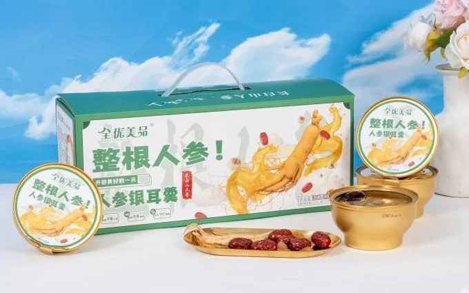 Revitalizing Ginseng Tremella Dessert Collagen Boost Immunity Support Herbal Nourishment Plant-Based Drink Ready-to-Eat Wellness