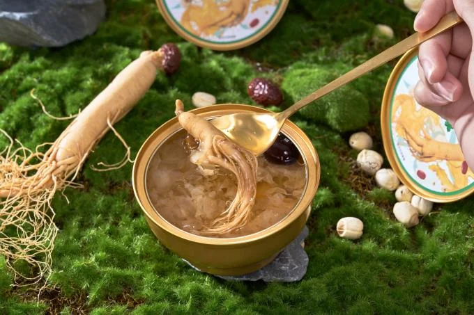 Reduced Sugar Ginseng Snow Fungus Nourishing Collagen Broth Light Nourishing Chinese Dessert Ideal for Health Conscious