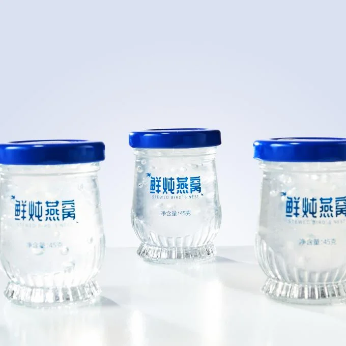 Complete Bird's Nest Product Line Developed by a Professional Bird's Nest Product OEM, Rich in Sialic Acid and Collagen - Ready to Eat in a 45g Glass Bottle