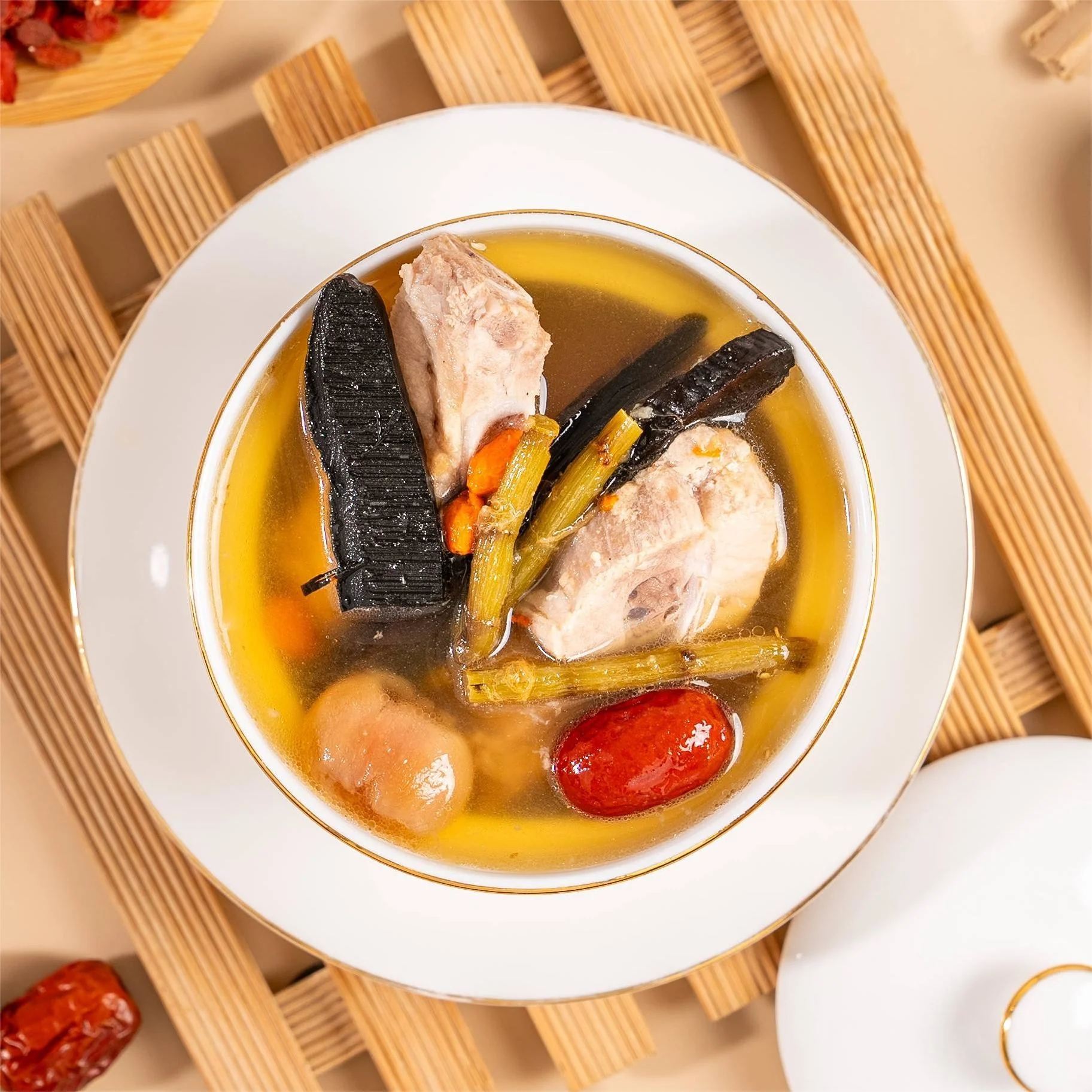 pl179302312-instant_chinese_medicinal_soup_ganoderma_dendrobium_dragon_bone_350g Instant Chinese Medicinal Soup Ganoderma Dendrobium Dragon Bone 350g - Image 1