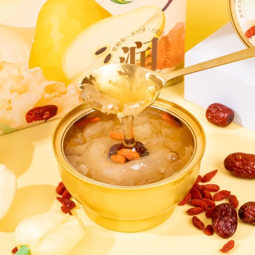 Instant Bird's Nest Tremella Pear Soup Ready-to-Eat Collagen Dessert Natural Low Sugar No Preservatives - Image 1