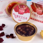 Rose Herbal Jelly with Water Chestnut and Pomegranate Juice 168g Plant Based Functional Dessert Supports Skin Radiance and Detox Ready to Eat Shelf Stable Ideal for Beauty and Wellness