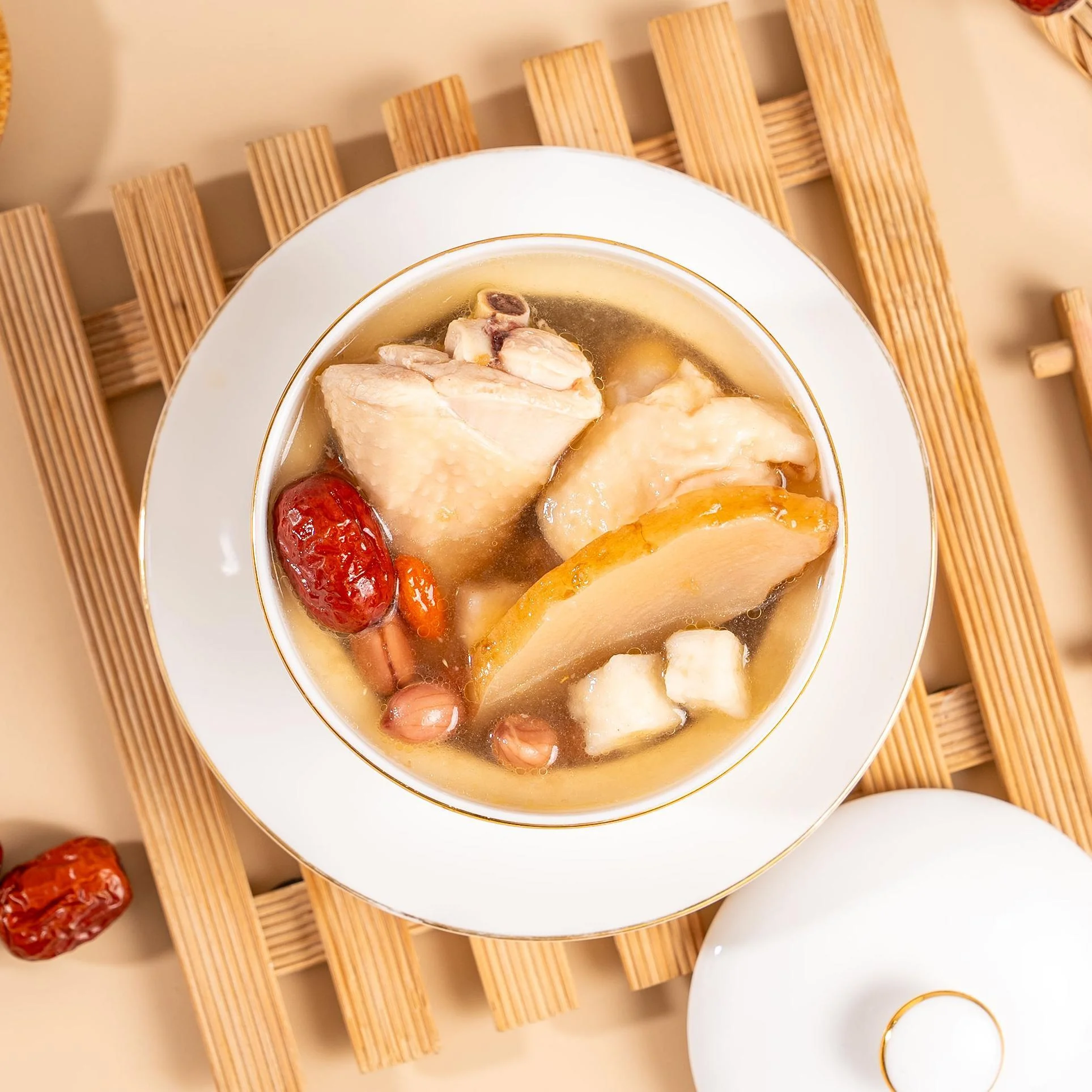 Herbal Instant Chicken Soup 500g Ready-to-Eat Healthy Meal in Foil Pouch Nourishing Chinese Soup OEM - Image 1
