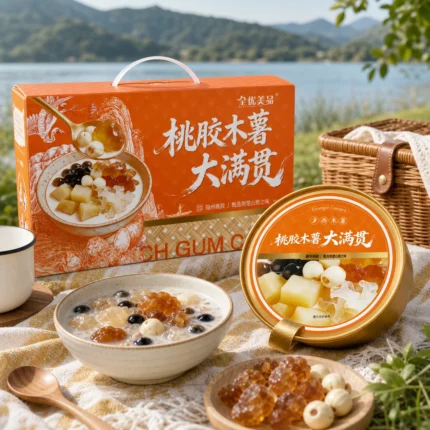 Peach Resin and Tapioca Full Topping Sweet Soup