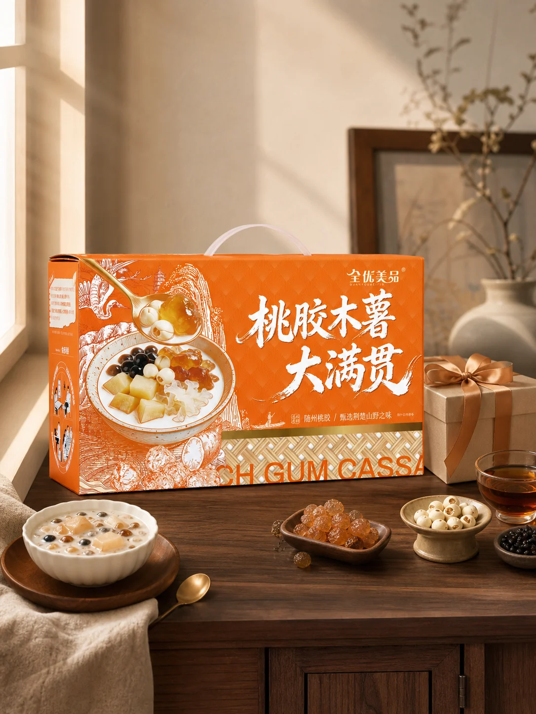Peach Resin and Tapioca Full Topping Sweet Soup