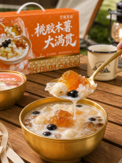Peach Resin and Tapioca Full Topping Sweet Soup