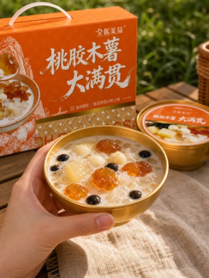 Peach Resin and Tapioca Full Topping Sweet Soup