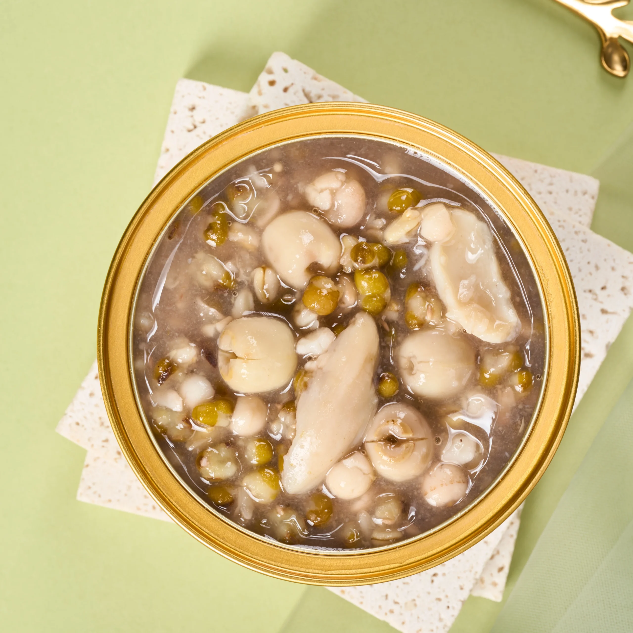 High Fiber Dried Lily Gorgon Fruit Mung Bean Porridge Keeps Full for 4+ Hours Ideal Weight Loss Breakfast Option - Imagen 2
